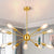 10-light chandeliers, gold brushed brass