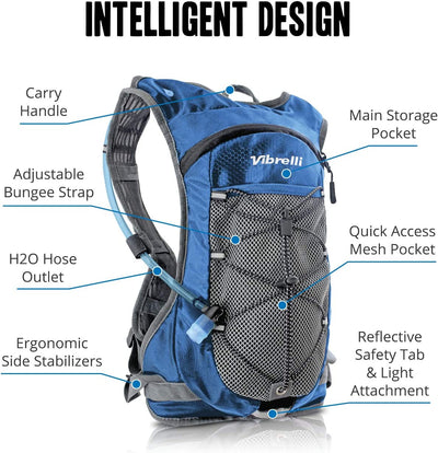 2L Hydration Pack with Storage,  Blue