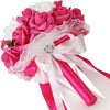 Artificial Bridal Bouquet 10.51 x 7.8 x 7.2 inches, (Fuchsia)