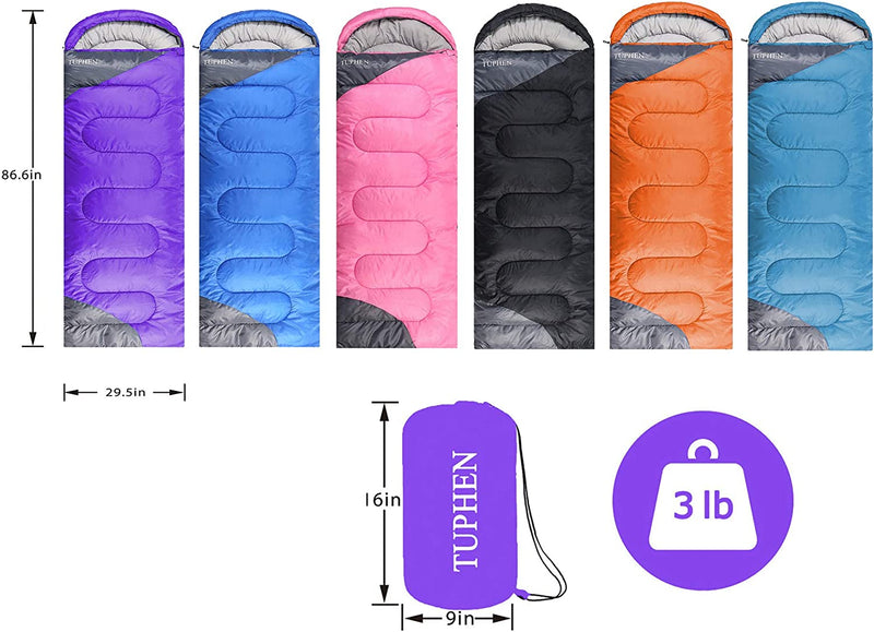 Sleeping bags 4 seasons, waterproof,  grey purple