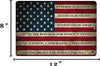 USA American Flag Metal Tin Sign | 12x8 Inches