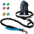 Hands-free professional pet leash with reflective stitches,blue