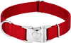 Nylon Pet Collar with Metal Buckle, Medium, Red