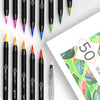 Watercolor Pens, Set of 50 Colors