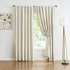 45 "Long Natural Ivory Small Window Curtain (2 Panels)