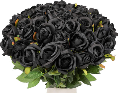 artificial flower bouquet for valentines gift, color: black