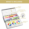 Set in metal palette with watercolor paints, 48 colors