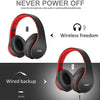 Bluetooth Headphones Over-Ear, Stereo (Black/Red)