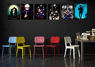 Jujutsu Kaisen Poster Set of 6 Unframed 8X10in