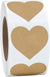1,5" Heart Shaped Adhesive Labels, 500Pcs (Kraft Color)