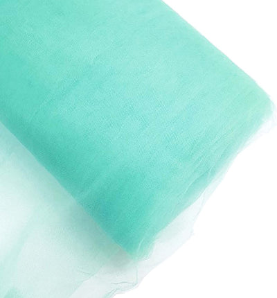 54-inch by 40-yard (120-foot) Aqua Fabric Tulle Bolt