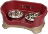 Deluxe pet feeder, non-slip (cranberry)