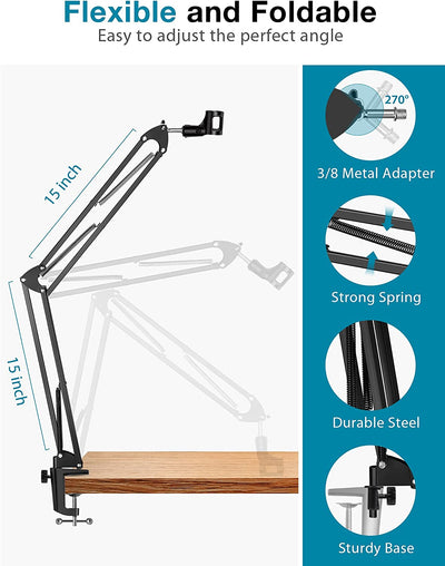 Adjustable microphone stand Max load 1.8KG