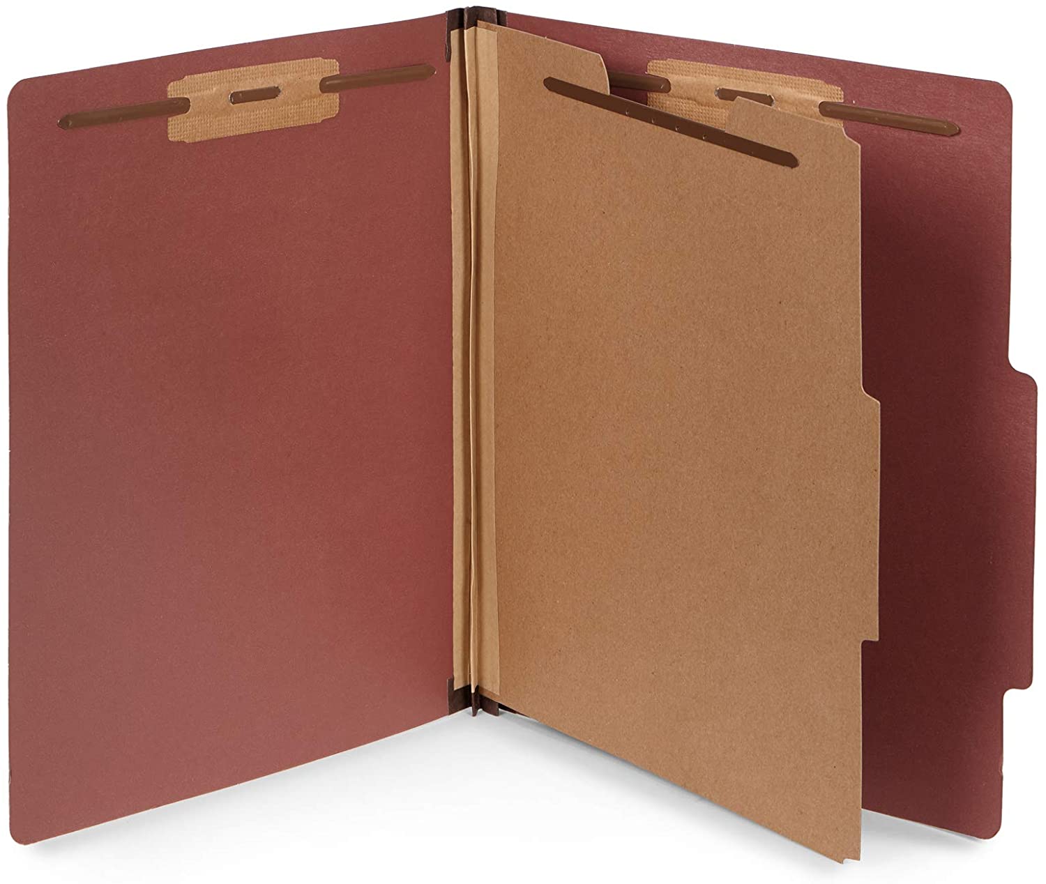 10 red letter size file folders, designed to organize files