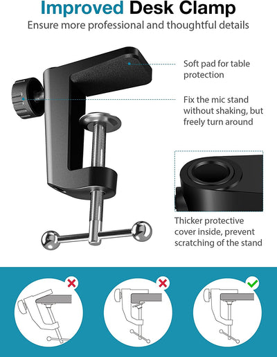 Adjustable microphone stand Max load 1.8KG