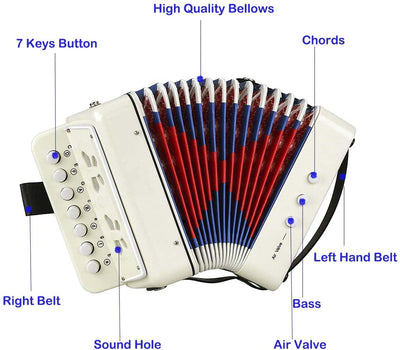 10-key diatonic accordion for solo and ensemble