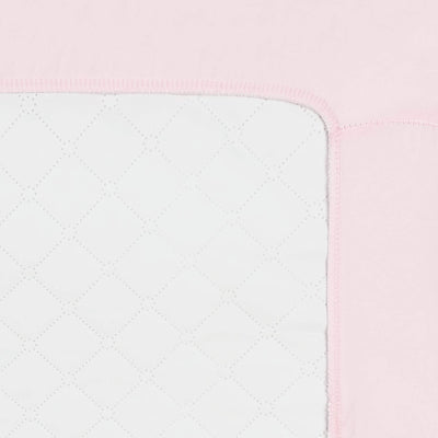 Fitted Microfiber Crib Sheet, Pink Quilted