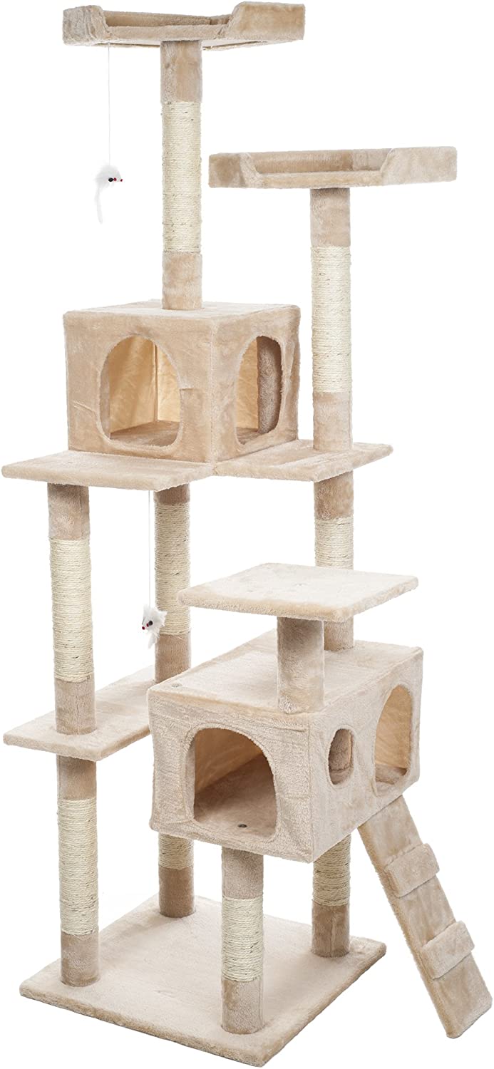 pet huts and hanging toys (Beige)