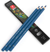 Colored pencils, pack of 3, for drawing, Sea Blue