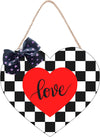 Valentine's door sign, black and white