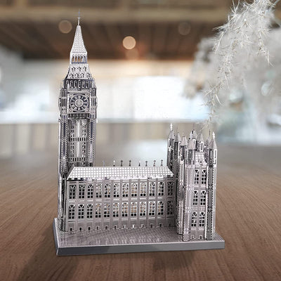 London Clock Tower 3D Puzzle J 49 Pieces Silver