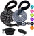 2 Pack 5' Heavy Duty Dog Leashes, Set 4 / Black / Grey