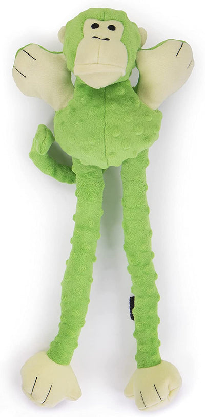 Monkey Dog Toy with Chew Guard, Large, (Lime Green)