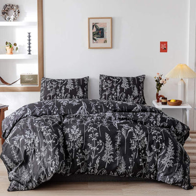 Comforter Set Queen - 3 PCS Floral Bedding