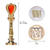 Letter M Alphabet Sealing Wax Seal, Gold