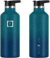 Sports Water Bottle with 3 Lids, 32 oz, Dark Blue