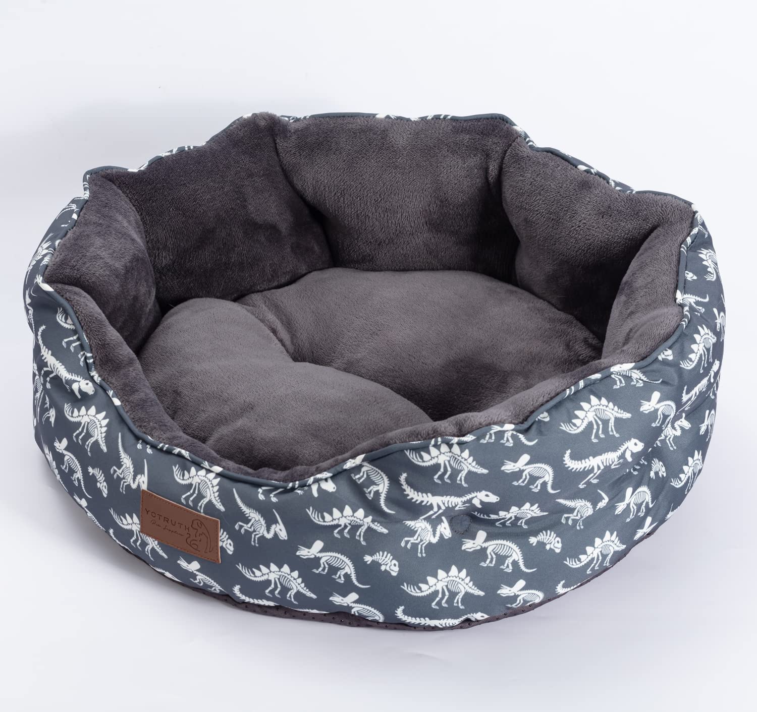 Small bed washable, non-slip, Colour: Gray dinosaur