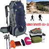 Hiking Backpack 50L Waterproof for travel,Grey