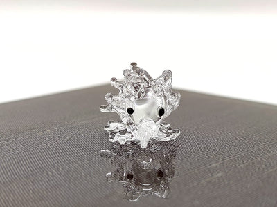 Rare hedgehog porcupine tiny micro crystal figurines hand blown