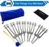 7 aluminum chakra tuning forks