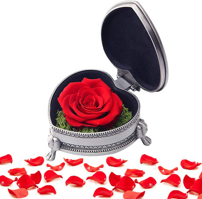 Preserved real flower with Valentine's Day gift box