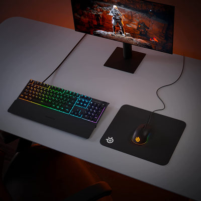 keyboard, mouse and mouse pad combo, Ilumination RGB, Black