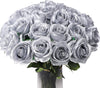 artificial flower bouquet for valentines gift, color: silver