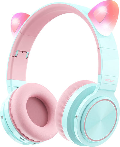 Bluetooth Headphones with Microphone - Mint Pink