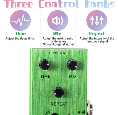 Electric guitar effect pedals (light green)