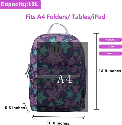 Children's backpack, (Color: Purple 1, star)