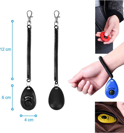 Pet training clicker, with bracelet, 4 pcs