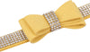 Crystal Dog Collar with Bow, 11-13 inch, Yellow