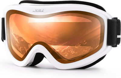 snowboard goggles for snow (White Frame Citrus Orange Lens)