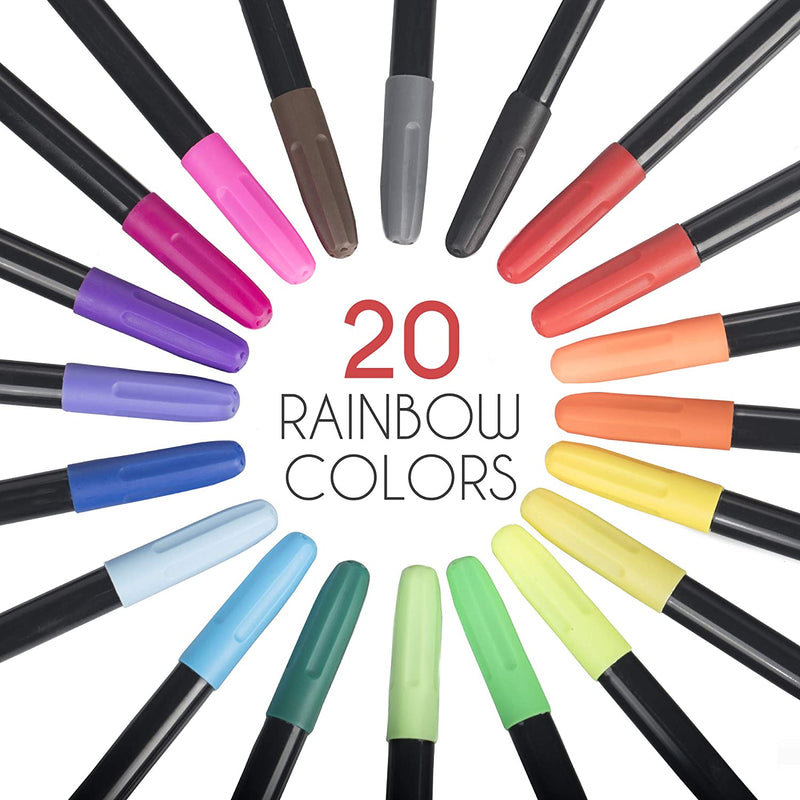 Set of 20 non-toxic and permanent fabric markers