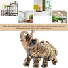 Gold polyresin elephant statue, collectible, Size: Large