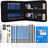 Art supplies, graphite pencils and professional sketch set (gray)