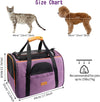 Pet Travel Carrier Bag, 32lb Kilograms,17.3*12.2*13.4 inch,purple