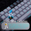 Mechanical gaming keyboard. black/grey keys with blue switches