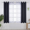 2 Sheer Curtains, 2 Blackout Curtains, Dark Grey, 4 Panels