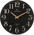 Farmhouse Wall Clock, Silent, 12", (Black)